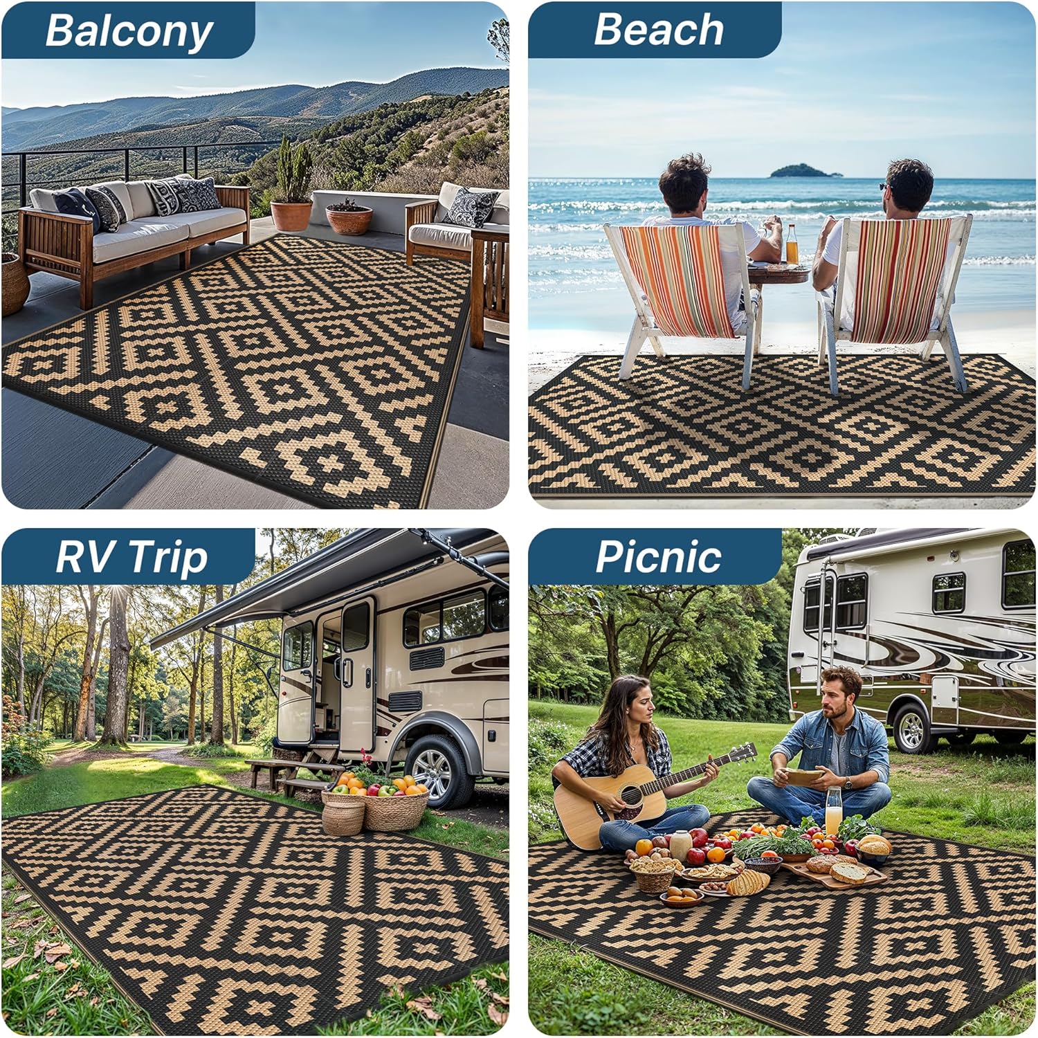 Thumbnail 4 de GENIMO Tapis Extérieur Resistant Pluie 275x365 cm
