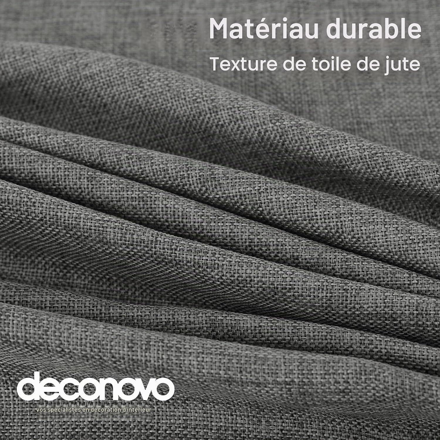 Detalle 1 de Deconovo NF2119FM-6 tafelkleed 130 x 200 cm, waterafstotend met linnenlook