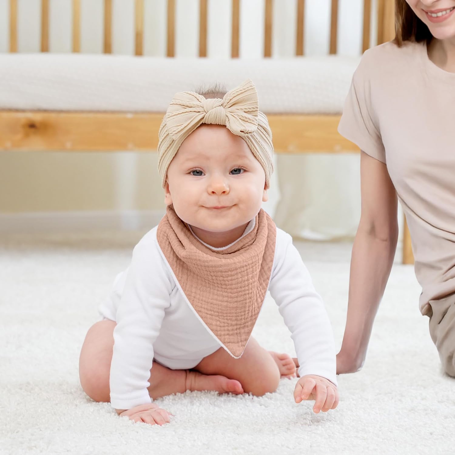 Detalle 2 de Susurration Lätzchen Baby Dreieckstuch Baby Musselin Halstuch Baby für Junge und Mädchen,Sabberlätzchen Baby Verstellbare
Susurration Lätzchen Baby Dreieckstuch Baby Musseli…