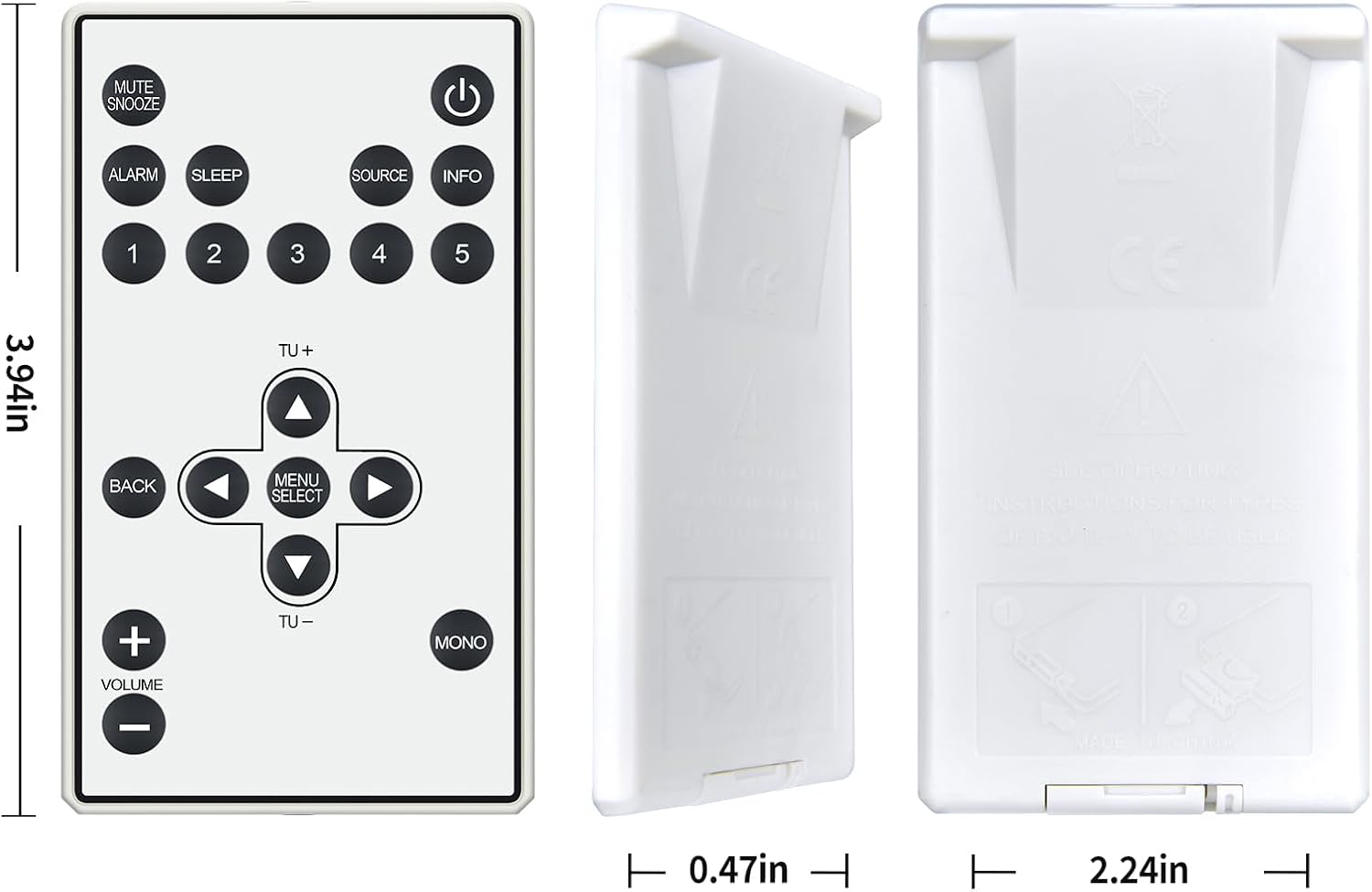 Detalle 1 de TCNOUMT Replacement Remote for Tivoli PAL+ / PALPRWHT