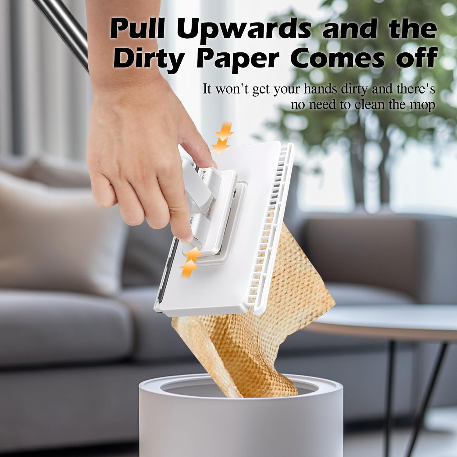 Detalle de Masthome Snap Grip Mini Mop with Built-in Squeegee