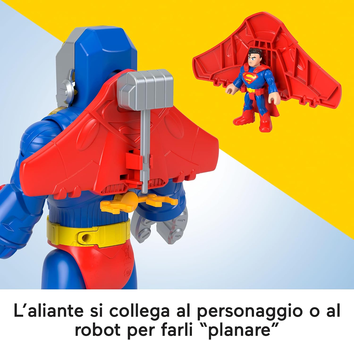 Detalle de Fisher-Price Imaginext DC Super Friends: Superman Insider e Corazza, robot alto 30+ cm con luci e suoni