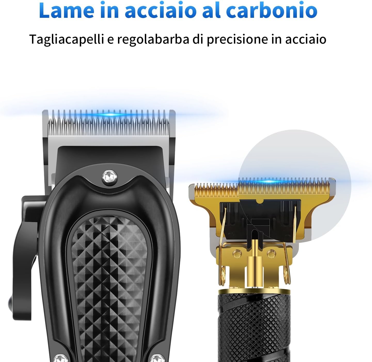 Detalle de HIENA PRO Tagliacapelli Uomo Professionale — Set completo per taglio capelli, rasatura e rifinitura