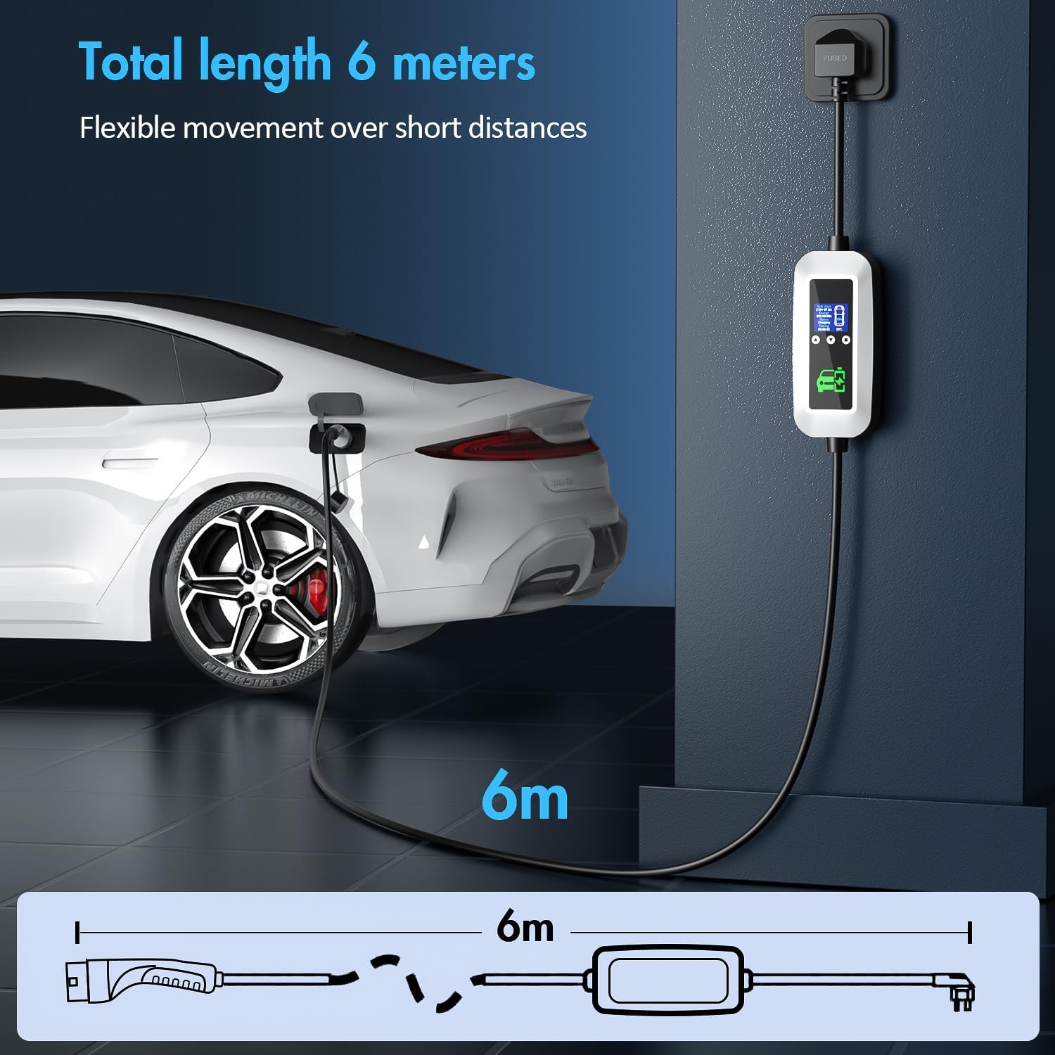 Thumbnail 4 de FNITAER EV Charger Cable Type 2 to 3 Pin 3 kW ⚡️🔌