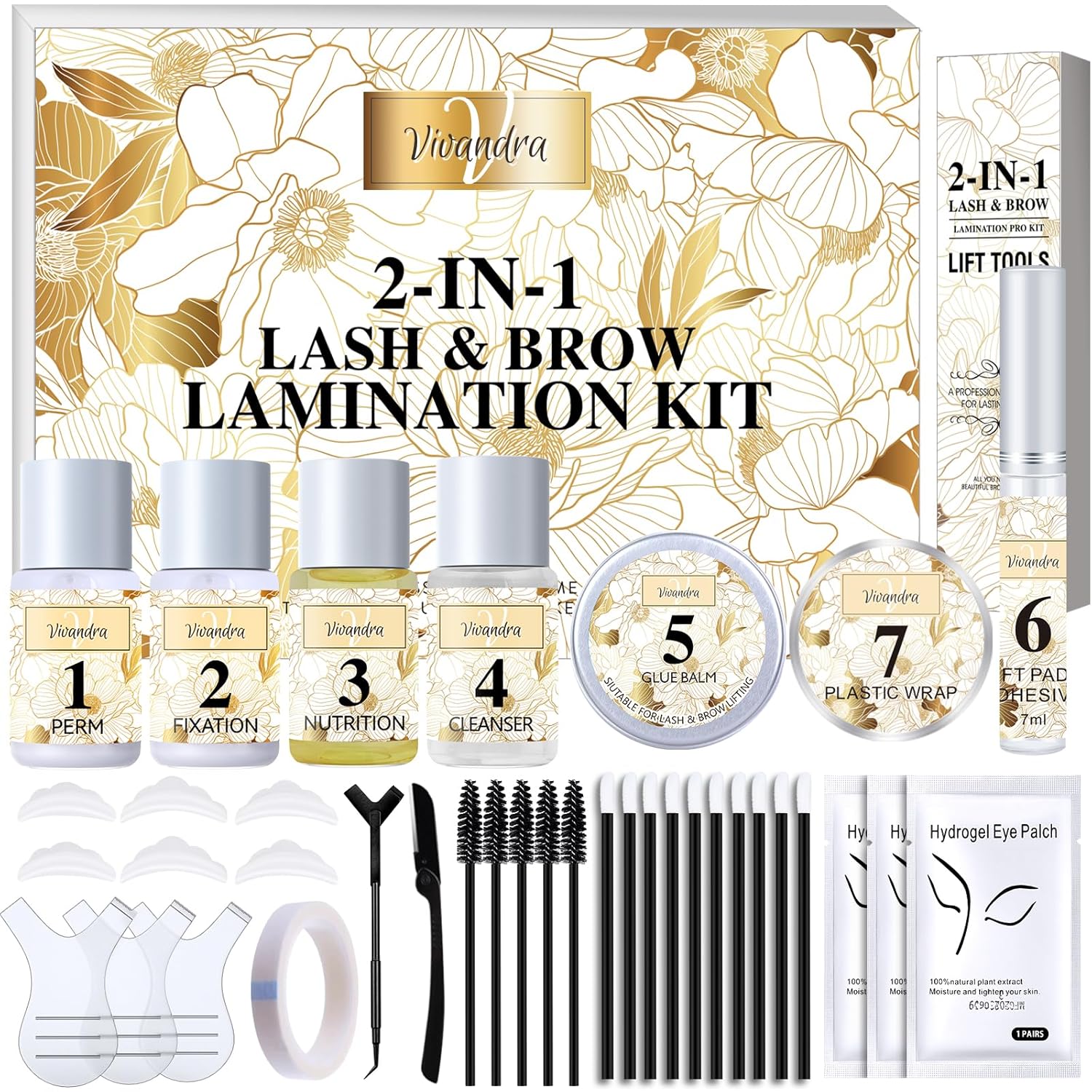 Detalle de 2-IN-1 Wimpernlifting- & Augenbrauen-Lifting-Set für DIY-Lash Lifting & Brow Lifting (Salon-Ergebnis zu Hause)