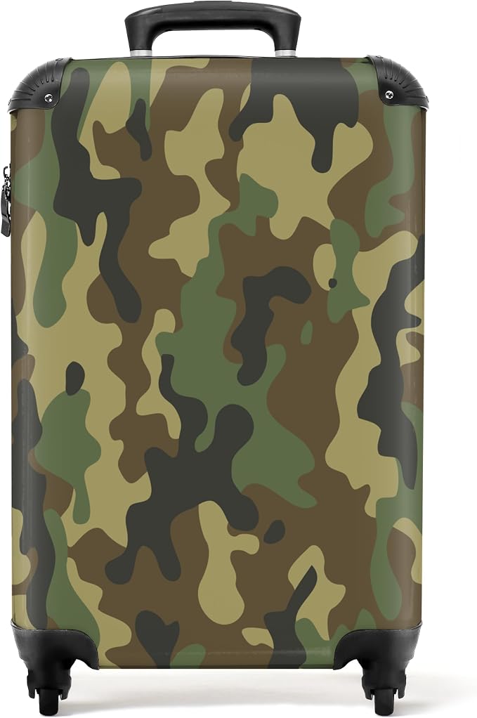 Detalle de NoBoringSuitcases.com® Maleta de Cabina Camuflaje ✈