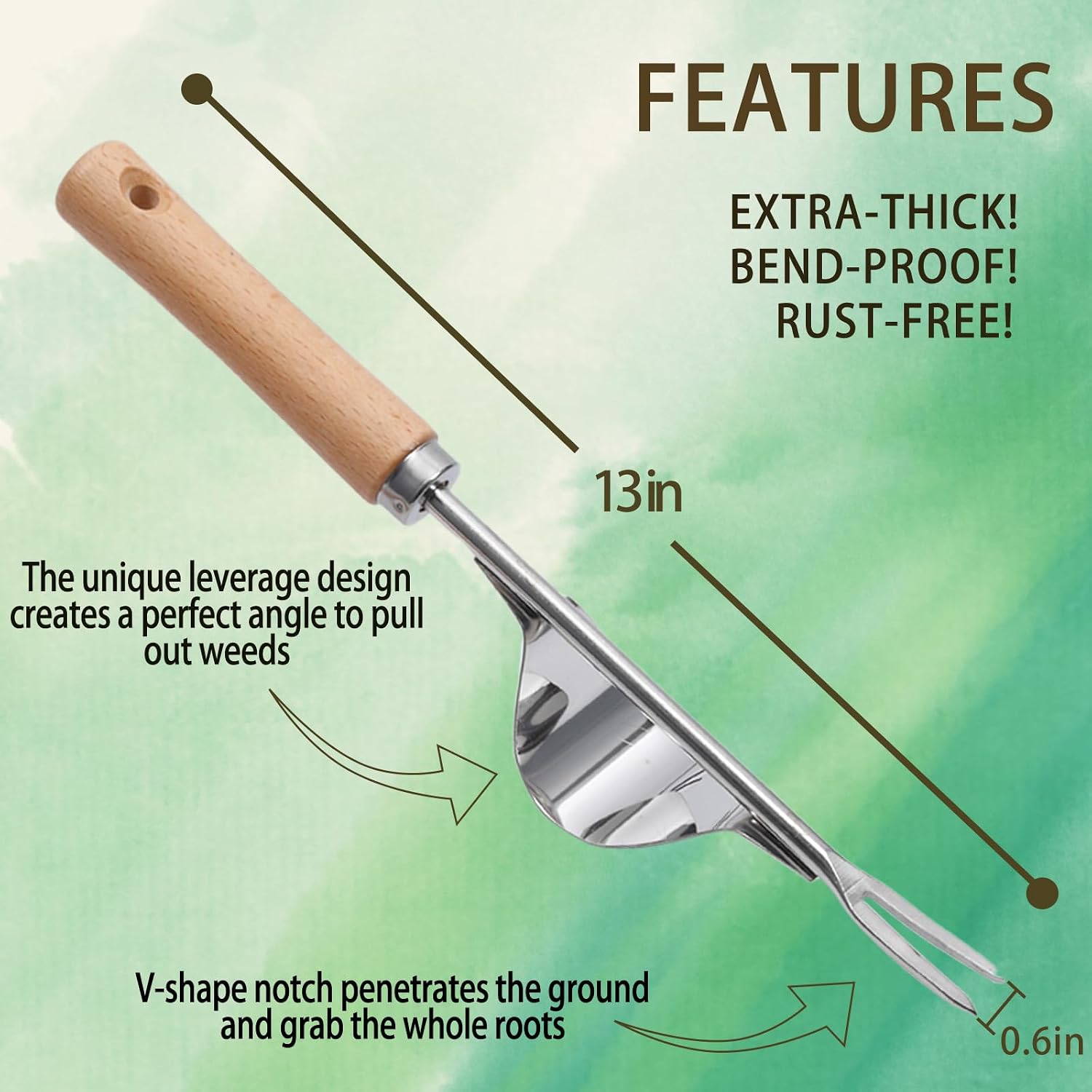 Detalle de Yizerel hand weed puller tool 2 pack