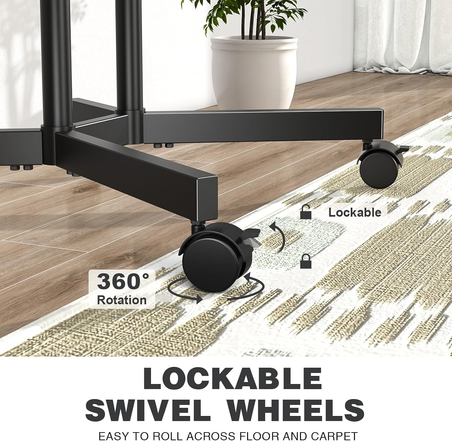 Detalle 2 de Mobile TV Stand for 32–75-Inch TVs