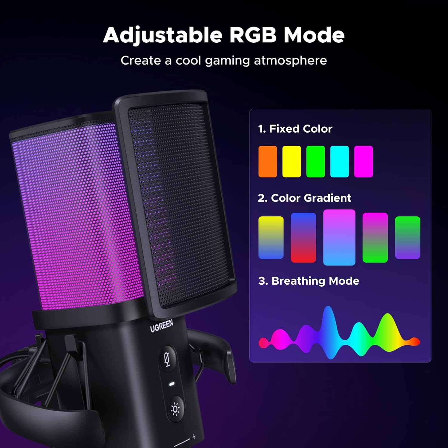 Thumbnail 2 de UGREEN USB Gaming Microphone 96kHz/24bit