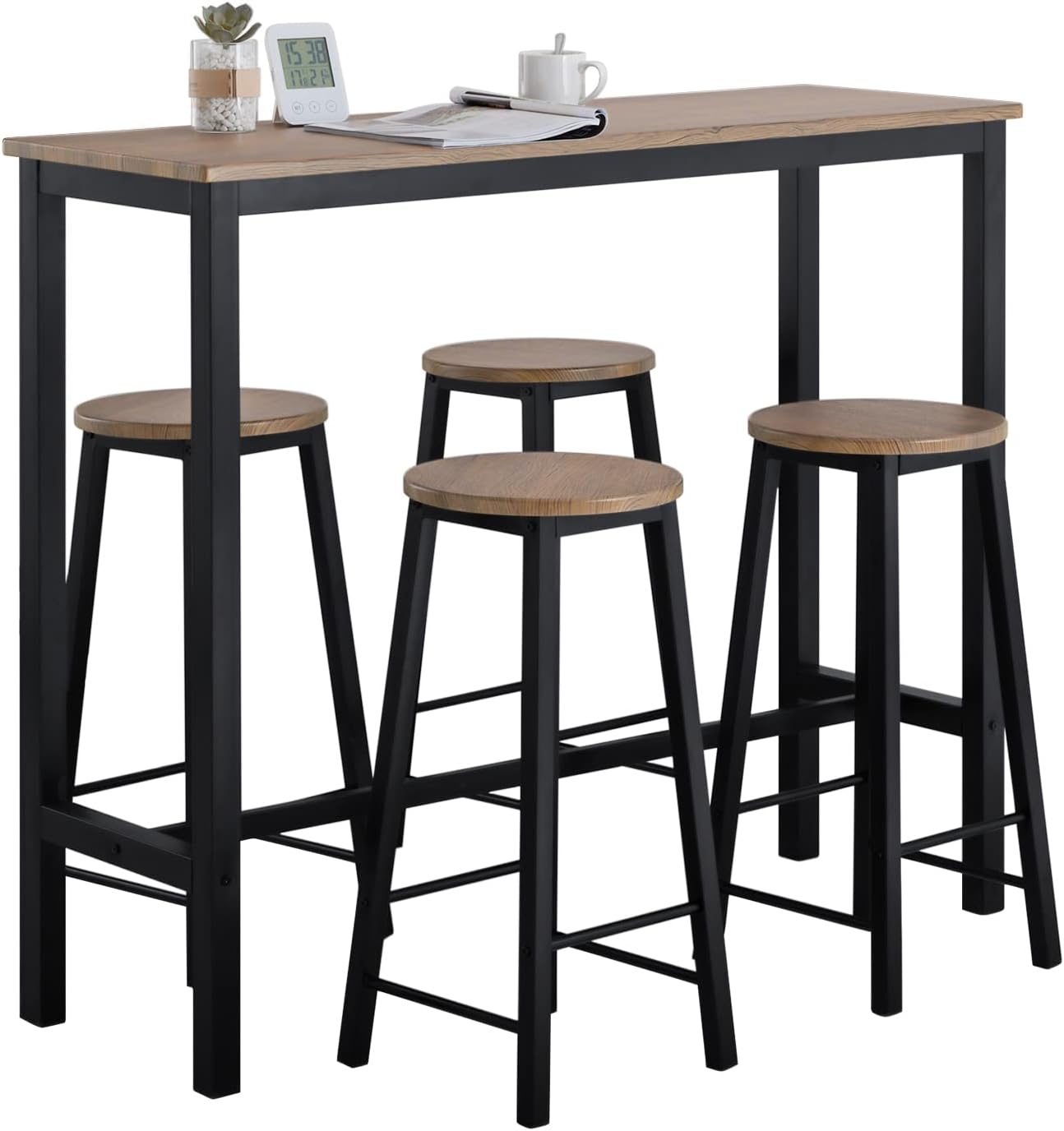 SoBuy OGT22-SCH table haute 120 cm