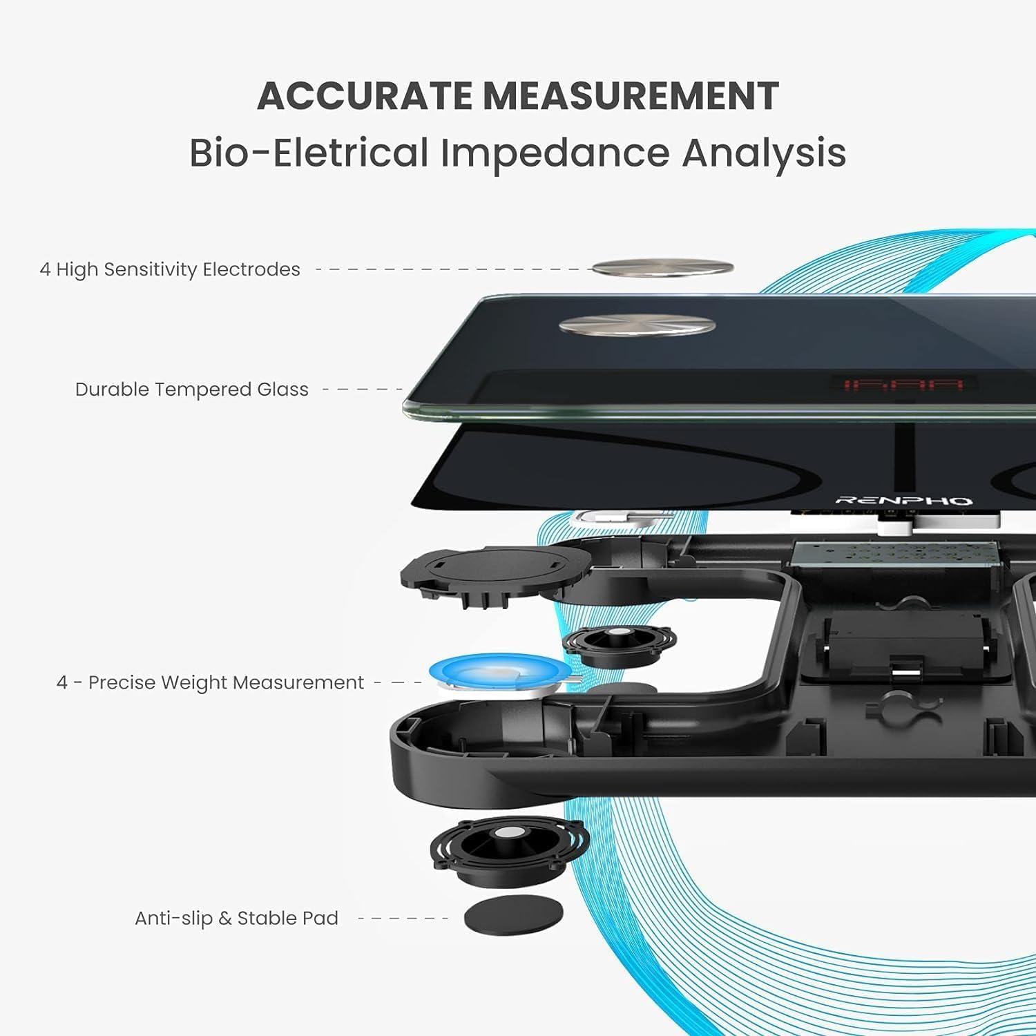 Thumbnail 6 de RENPHO Smart Body Fat Scales 1USB rechargeable ⚖