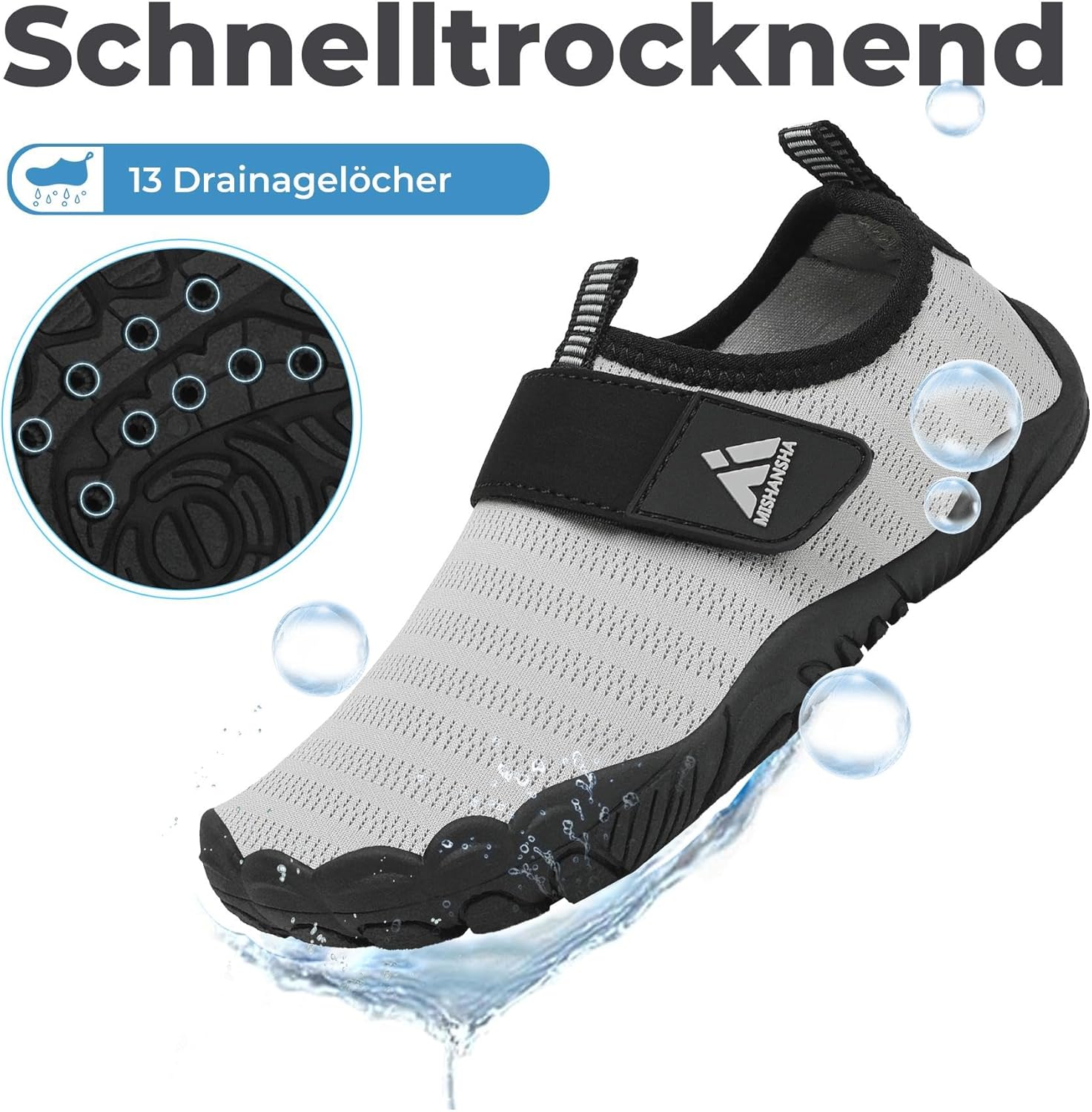 Thumbnail 2 de Mishansha Kinder Badeschuhe – Schnelles Trocknen, rutschfest & atmungsaktiv (Gr. 24–35)