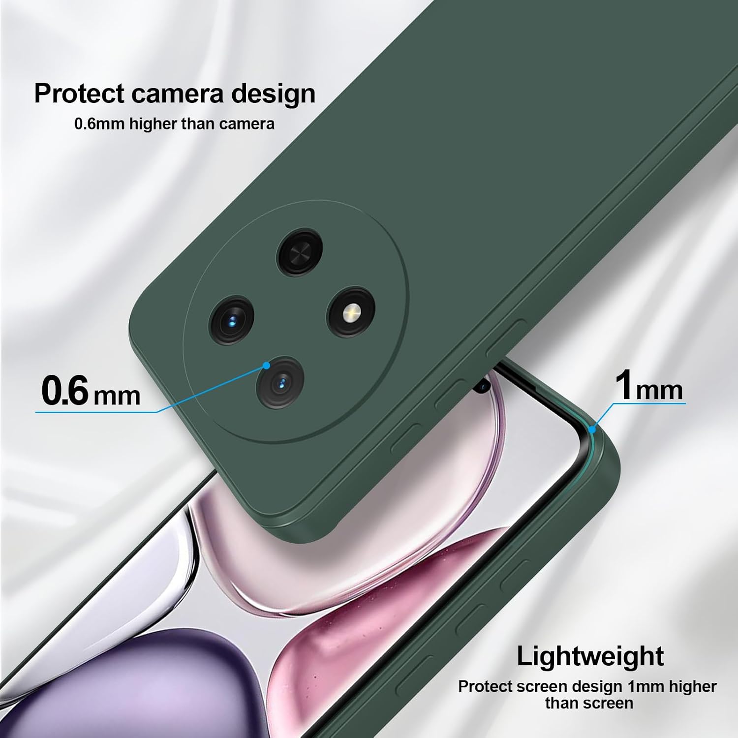Detalle de GiiYoon Case for Honor Magic 7 Lite, Green