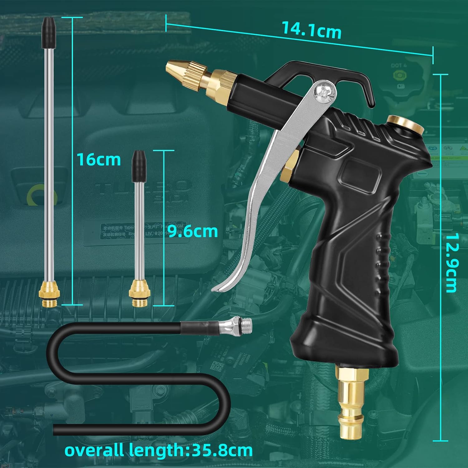 Thumbnail 5 de Air Blow Gun with 3 Extensions 6 Seals