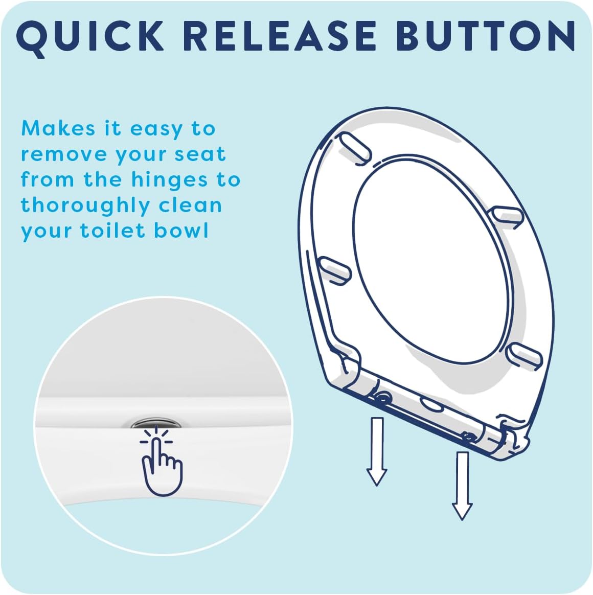 Thumbnail 2 de Croydex Michigan Slimline Flexi-Fix White Soft Close Toilet Seat