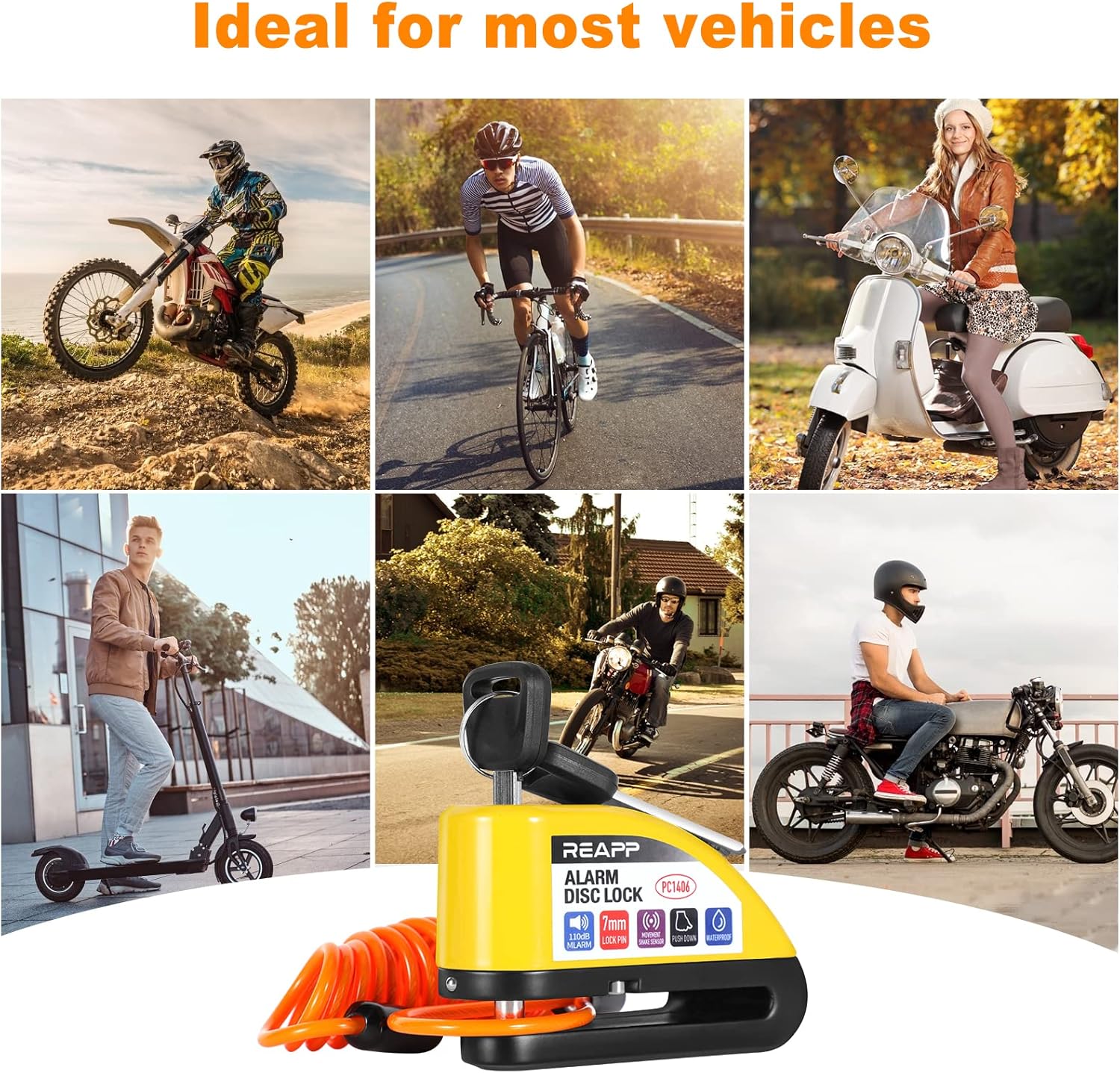 Thumbnail 5 de REAPP Alarm Disc Lock 110 dB Motorbike lock🔒
