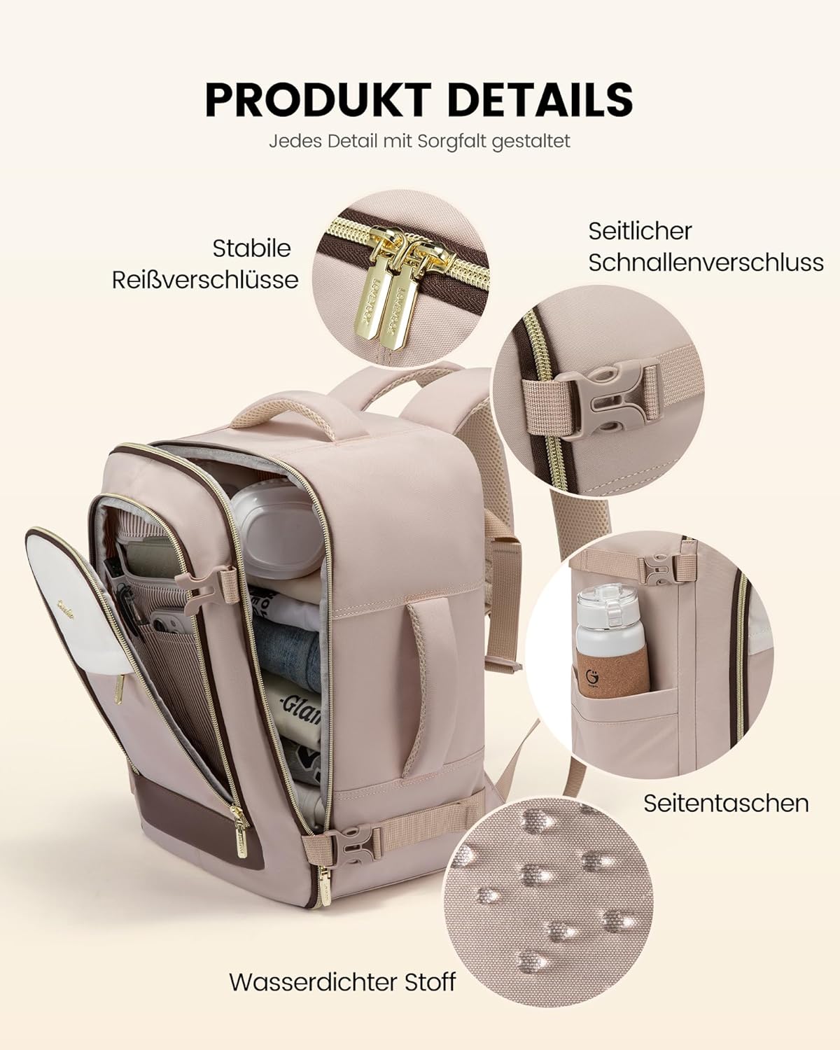 Detalle 2 de LOVEVOOK Ryanair Handgepäck Rucksack 40x30x20