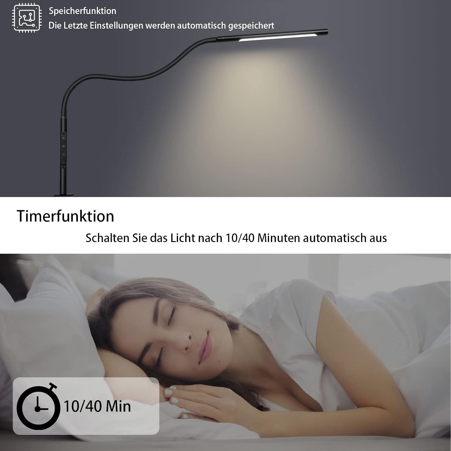 Detalle 2 de EYOCEAN LED Schreibtischlampe 12W dimmbar
