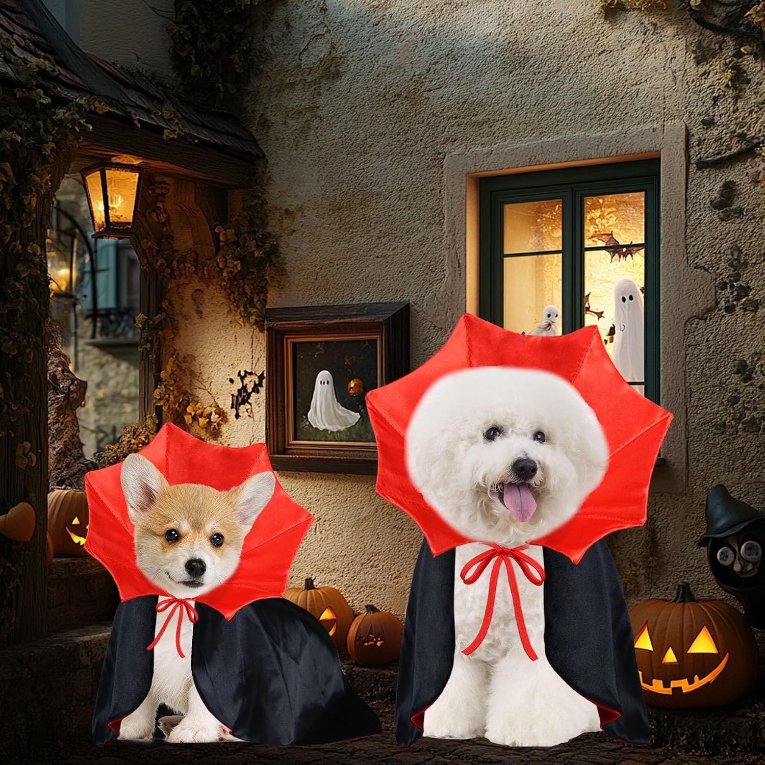 Detalle 2 de PAYHTOW Dog Vampire Costume, Medium