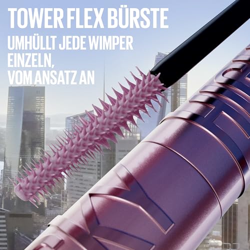 Detalle de Maybelline New York Sky High Cosmic Black Mascara – extreme Länge & kosmisches Volumen