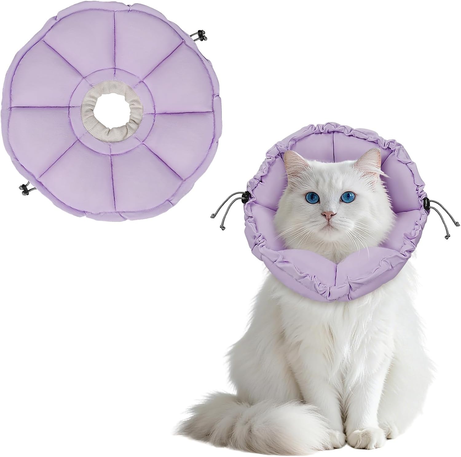 Detalle de Supet Soft Cat Cone Collar: Adjustable, Waterproof Recovery Shield for Cats