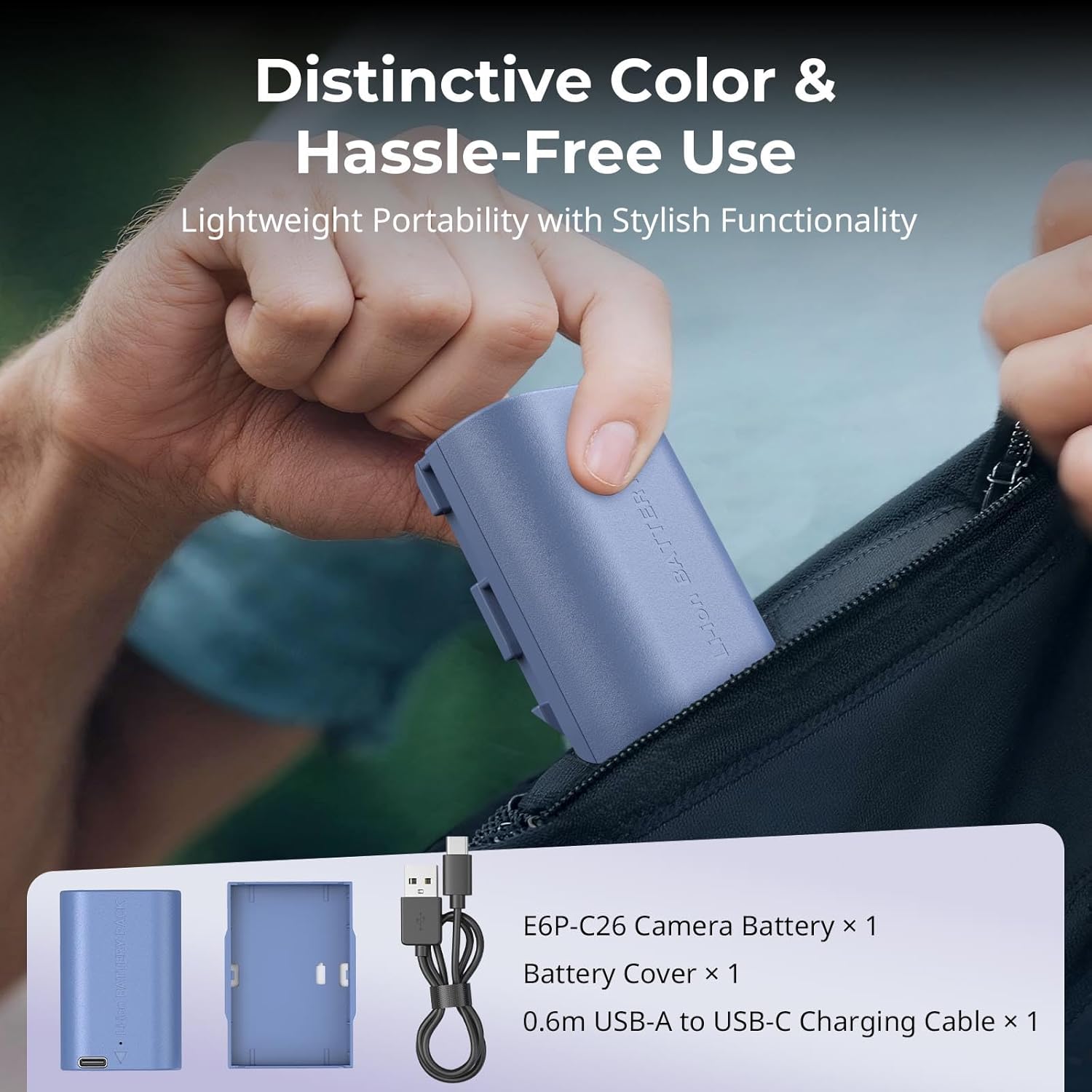 Thumbnail 6 de Batterie SMALLRIG LP-E6P 2520 mAh USB-C compatible Canon (remplacement LP-E6P)