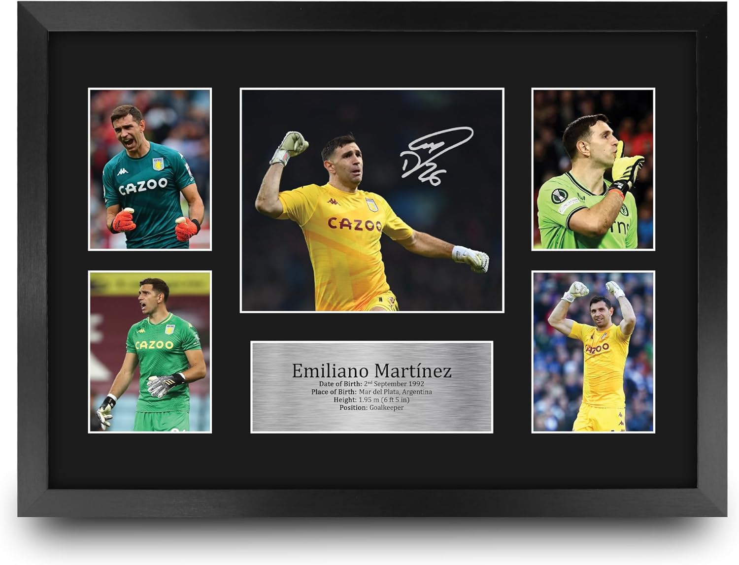 Thumbnail 5 de HWC Trading Emiliano Martinez Aston Villa framed signed autograph A4 photo (portrait)