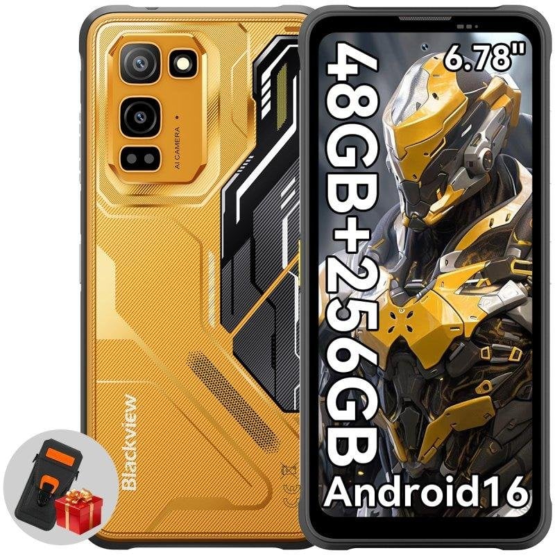 Detalle de Blackview Fort 5 4G 12GB/256GB 6.78" Amarillo — Rugerizado y con carga inalámbrica