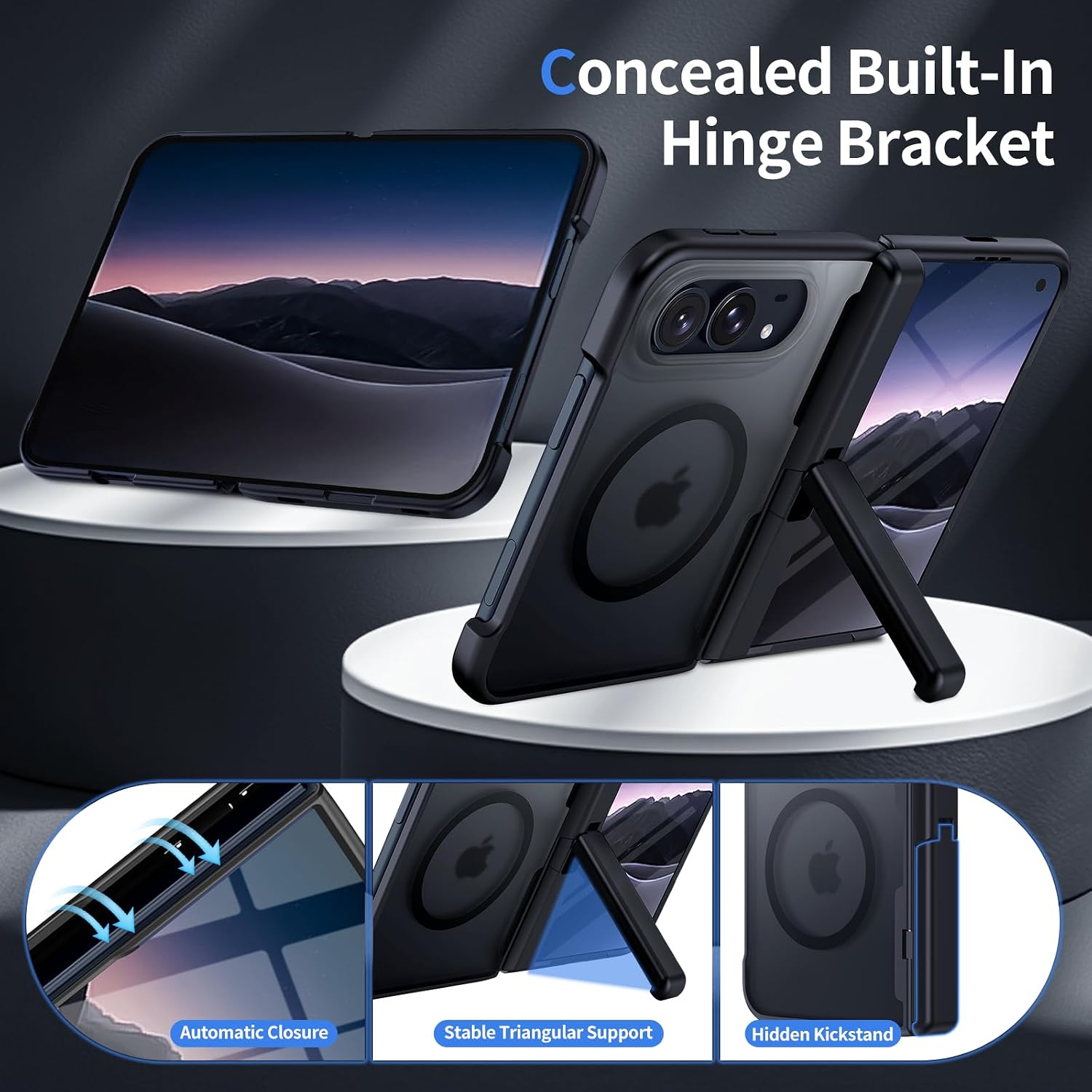 Thumbnail 4 de H HUALELE WTL-IP Duo iPhone Duo Case with Stand, Magnetic Ring and Hinge Protection