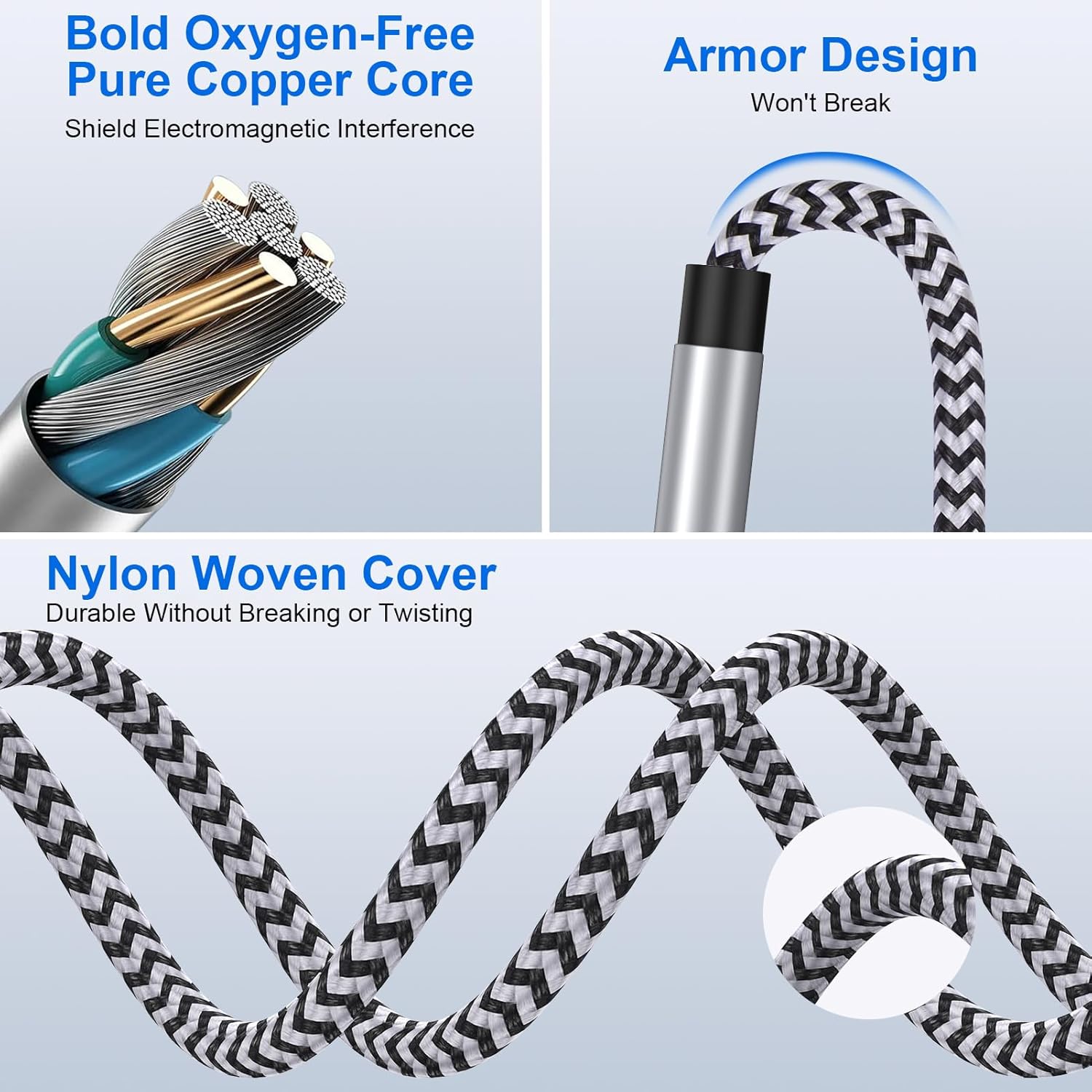 Thumbnail 3 de Gaef AUX Cable for iPhone in Car (3.5mm to Lightning) – Audio lead for car stereo and speakers