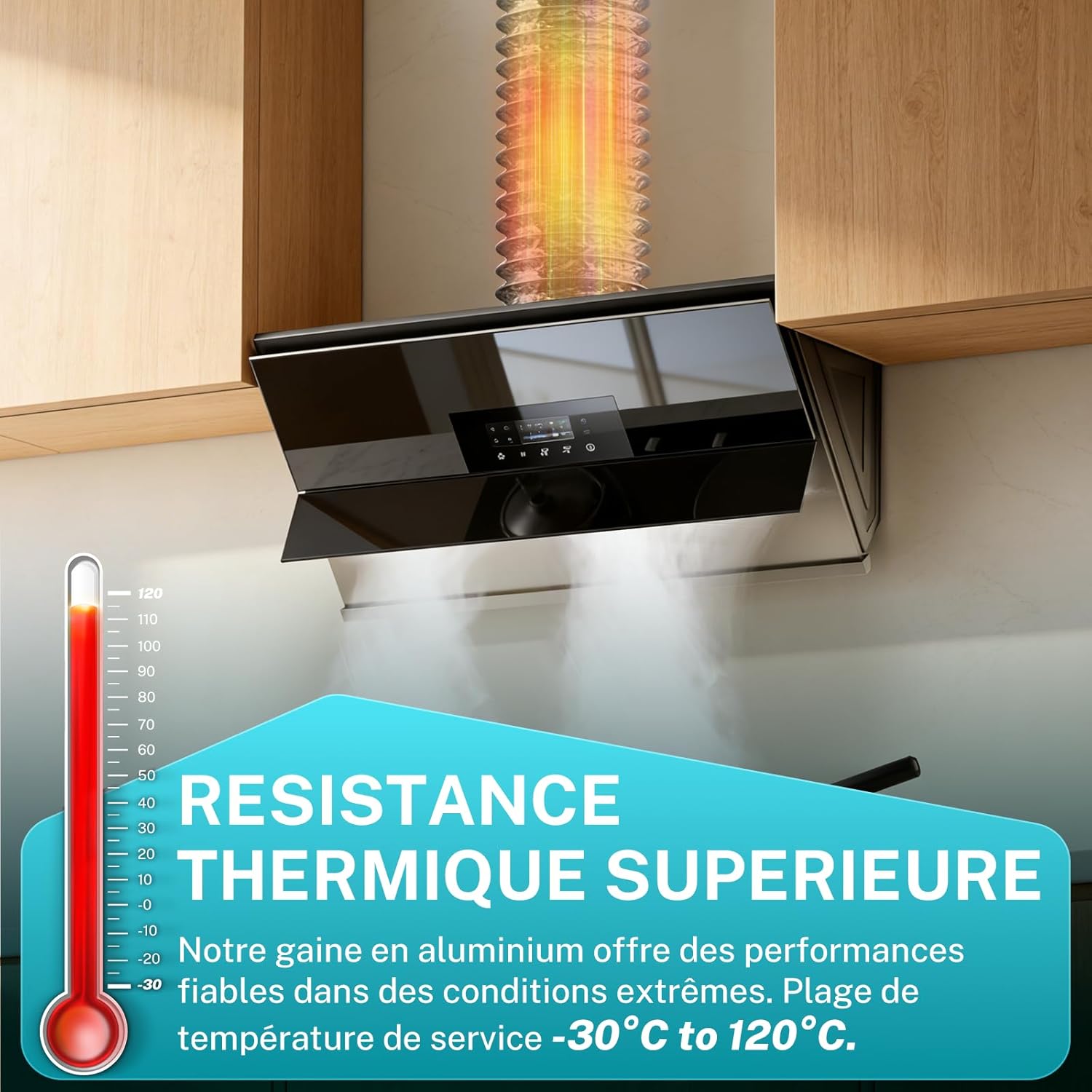 Detalle de HG Power Tuyau de Ventilation Flexible 150 mm x 2 m – Conduit d'Air en Feuille d'Aluminium Épaissie pour Sèche-Linge, Extracteur d'Air, Chauffage et Climatisation