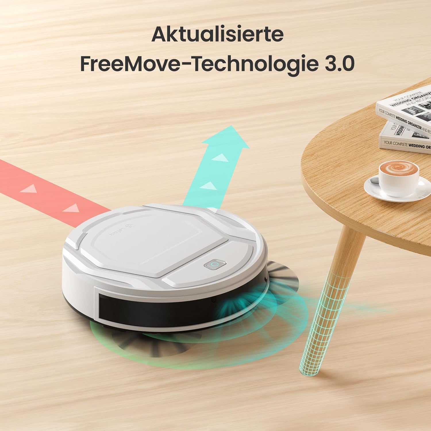 Detalle de Lefant M210P Saugroboter ohne Wischfunktion – kompakt, stark und tierhaarfreundlich