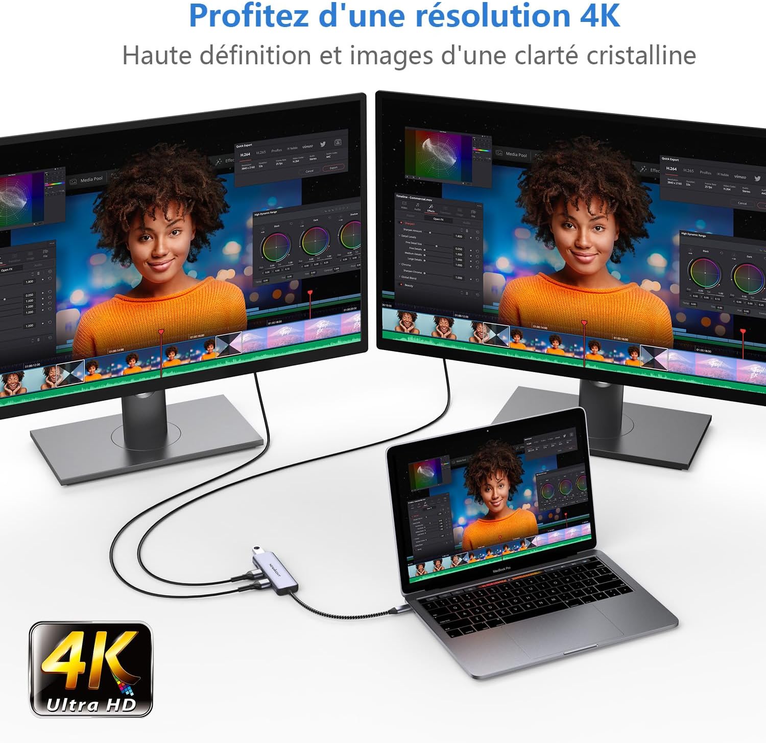 Detalle 1 de Newmight Station d’accueil USB-C double HDMI