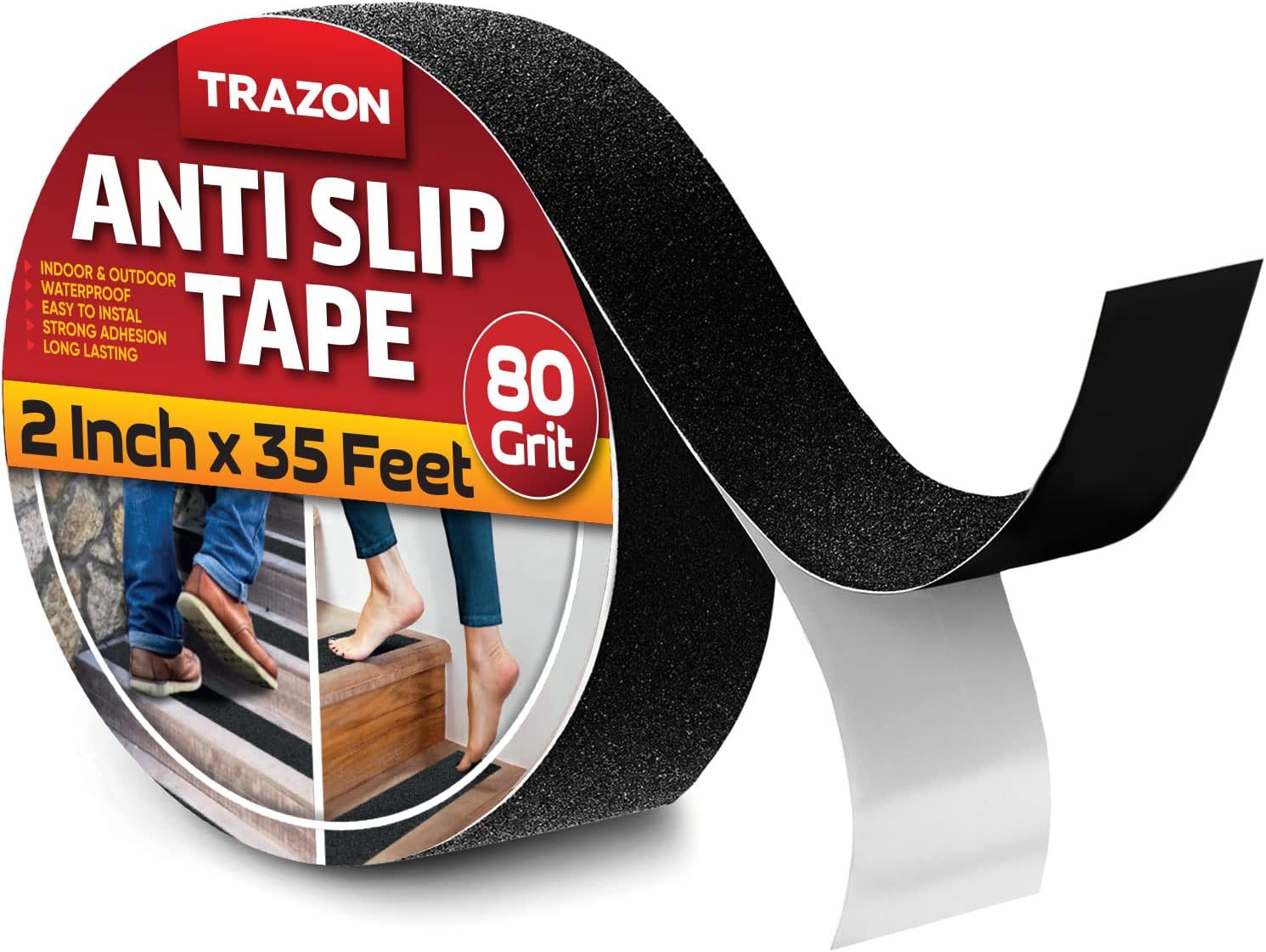 Thumbnail 6 de Trazon Clear Anti-Slip Tape, 2 in x 35 ft