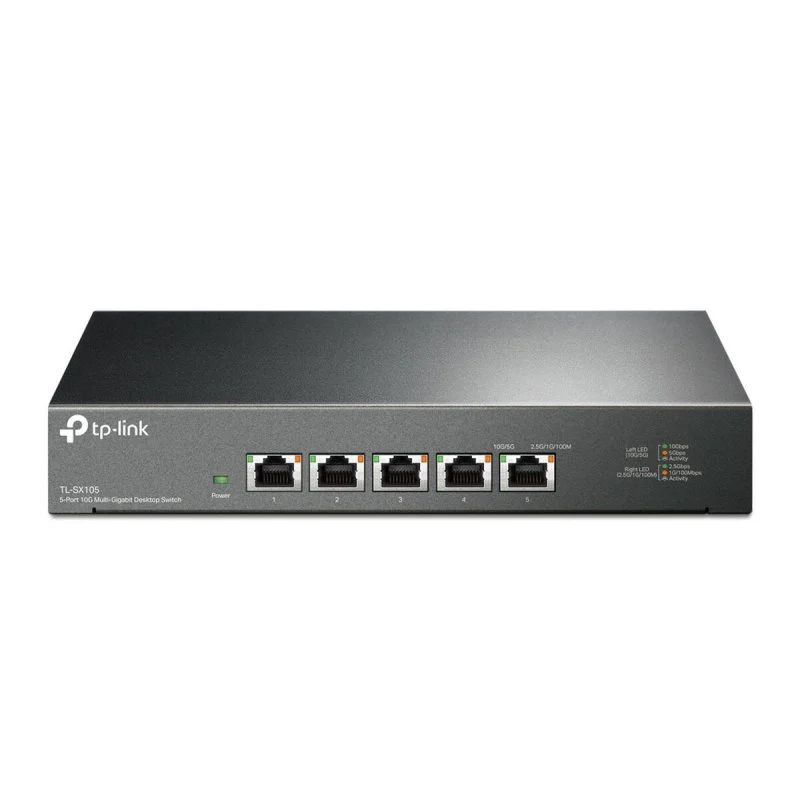 Detalle de TP-Link TL-SX105 Switch 5 Puertos 10G Ethernet: rendimiento ultrarrápido para tu red de escritorio