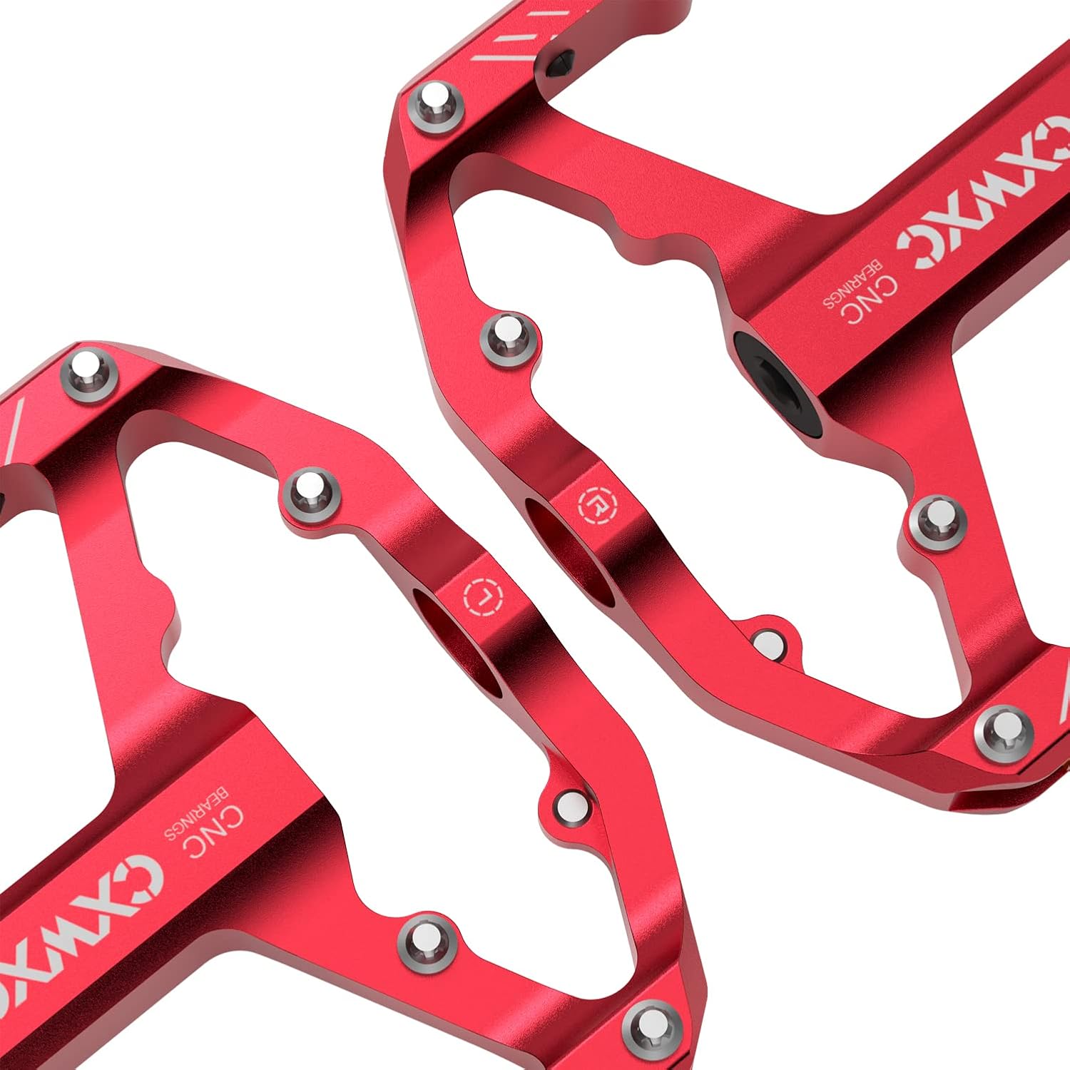 Thumbnail 3 de Pedali flat CXWXC MTB con riflettori, 3 cuscinetti, attacco 9/16" in alluminio CNC