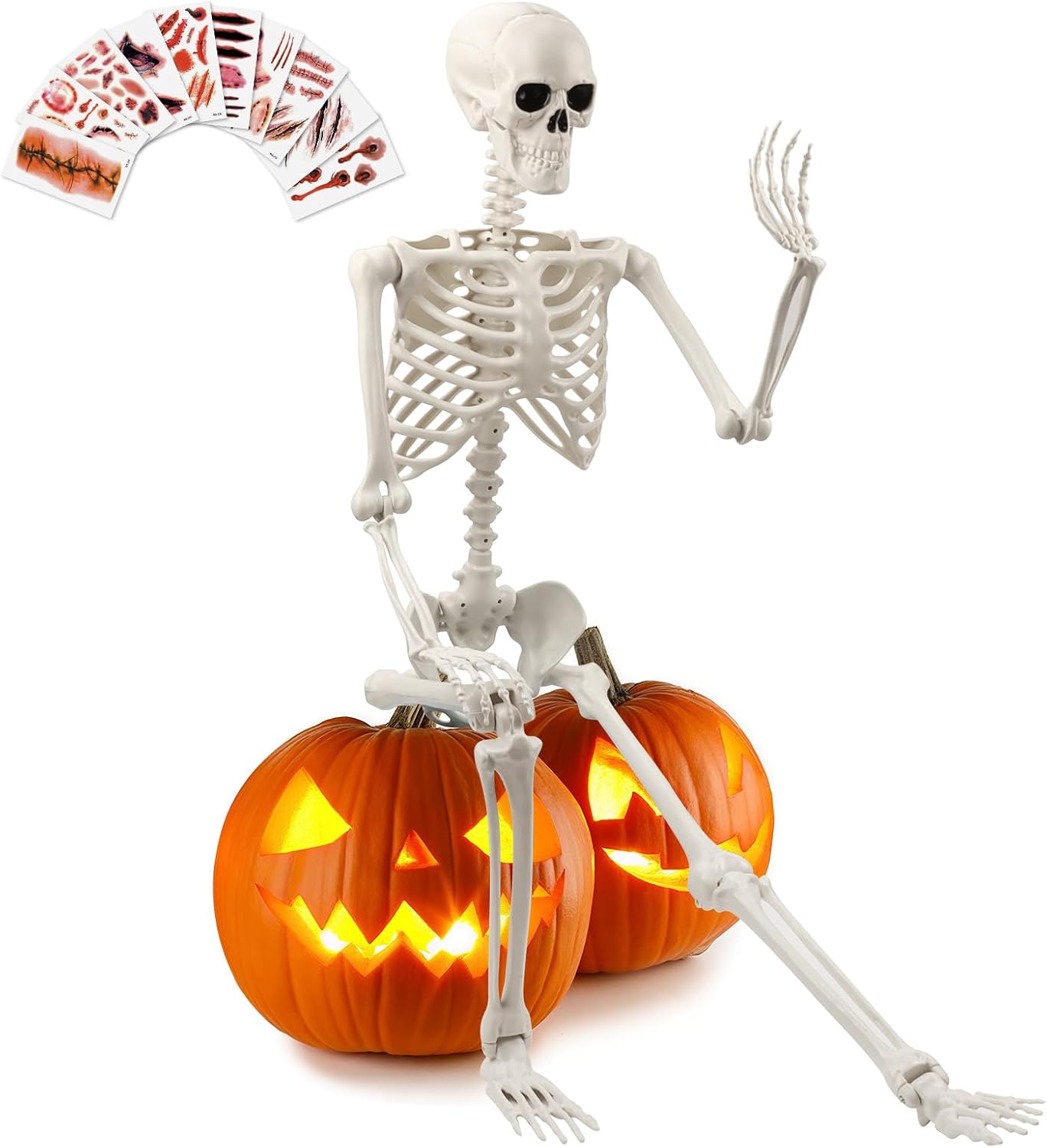 Detalle de Crogift SK1656 5.4 ft Poseable Life-Size Plastic Skeleton