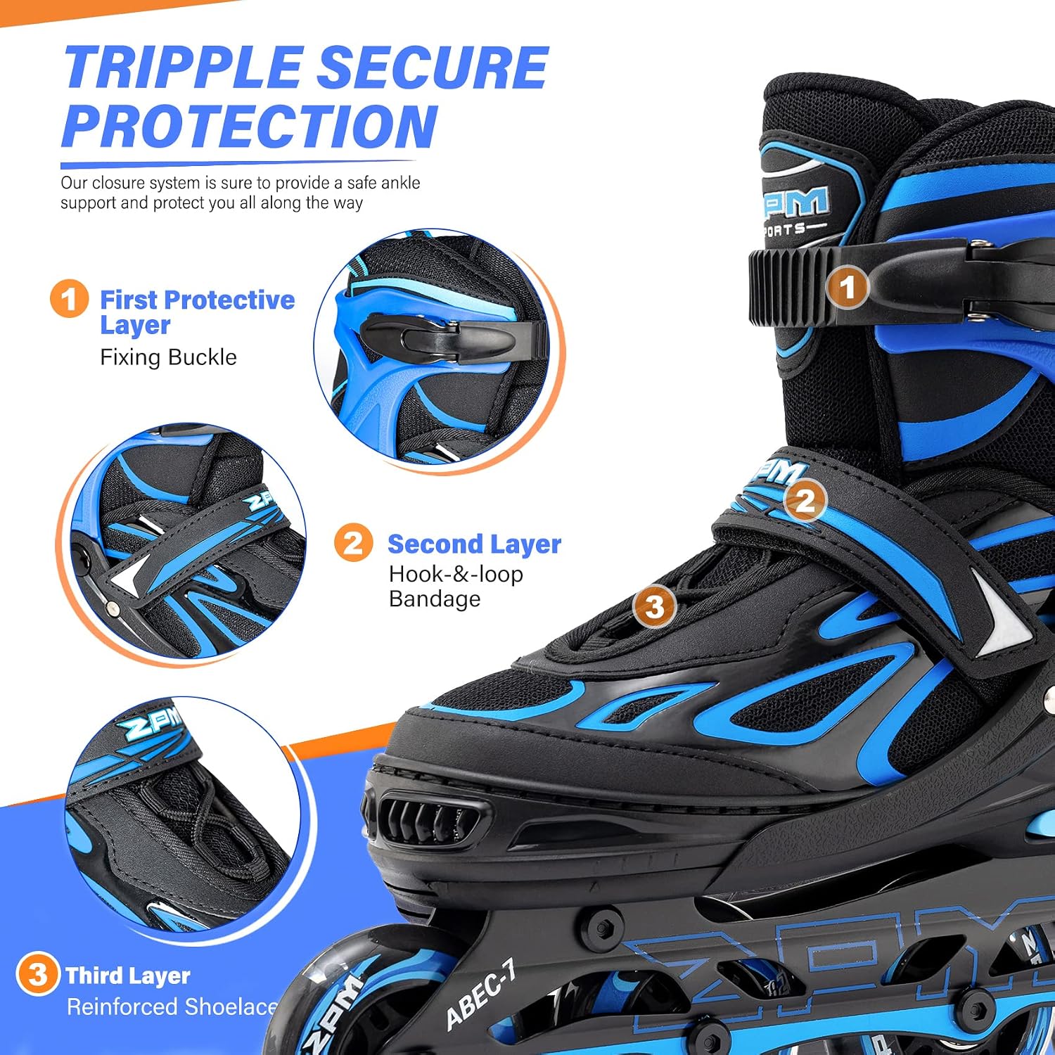 Detalle de 2PM SPORTS Inline Skates, Aluminum Frame