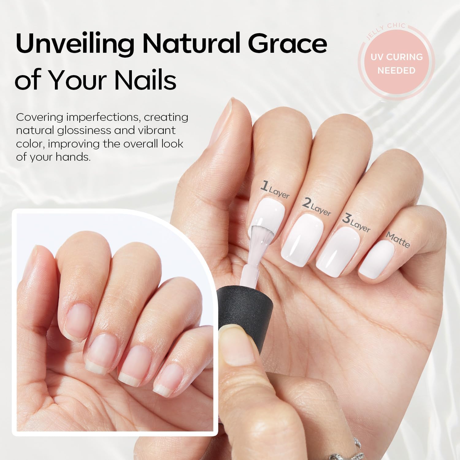 Thumbnail 1 de modelones Vernis Semi Permanent Blanc Laiteux gellak, melkachtig wit 15 ml