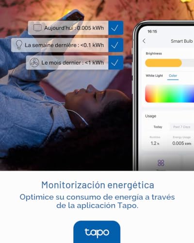 Thumbnail 8 de Tapo L430P: Bombilla inteligente WiFi de 16 millones de colores, regulable y con control por voz (E27)