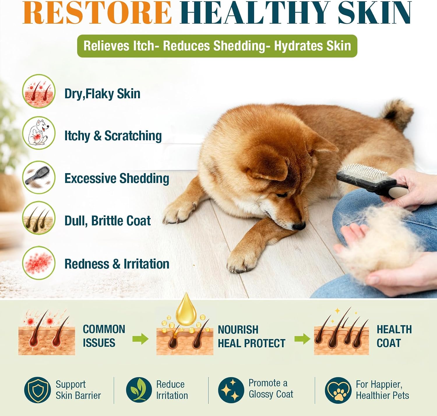 Detalle de Fish Oil for Dogs and Cats, 16.2 fl oz