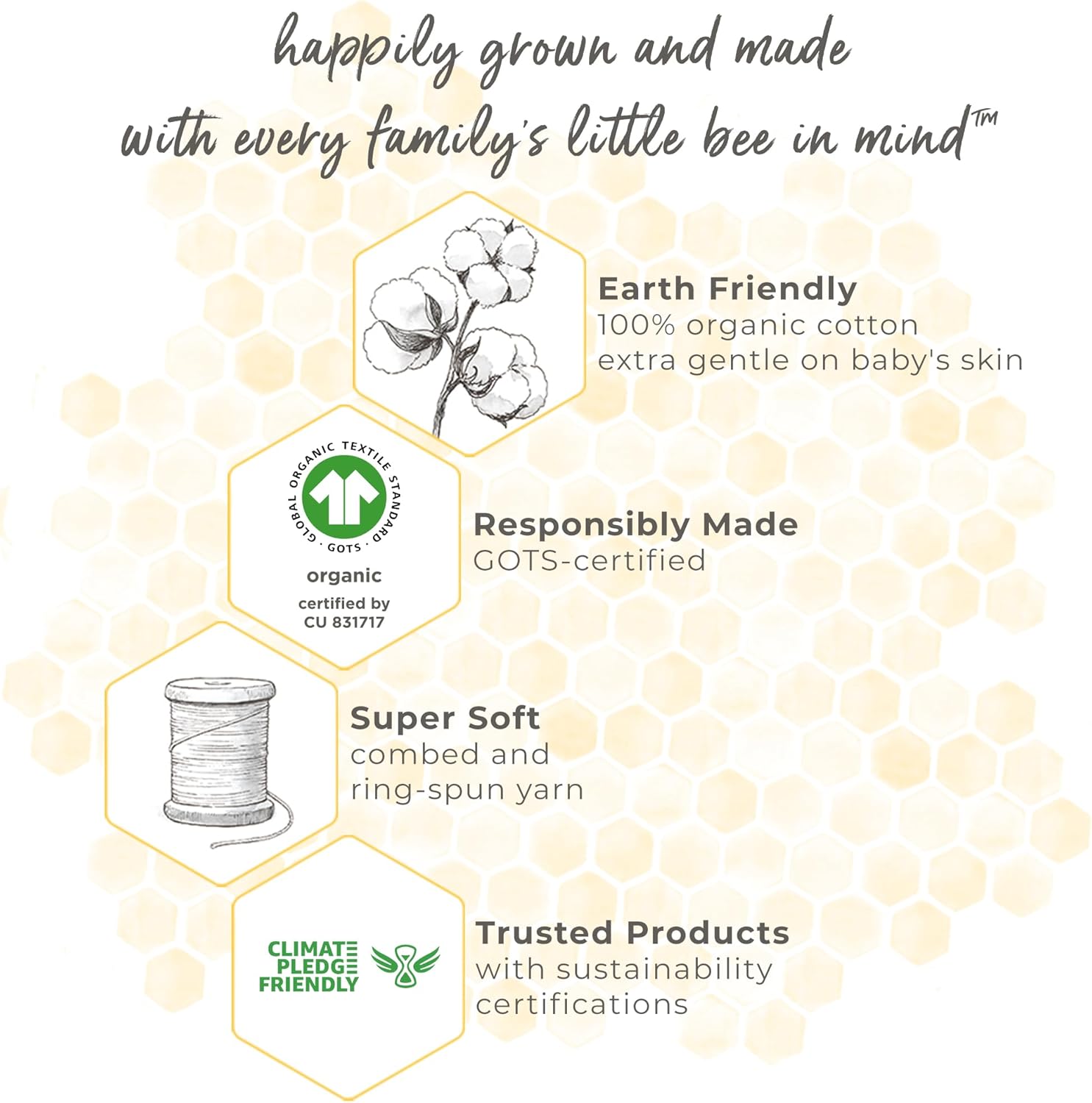 Thumbnail 6 de Burt's Bees Baby Infant Wearable Blanket in Organic Cotton Beekeeper (Lightweight 0.5 TOG / Medium 1.5 TOG)