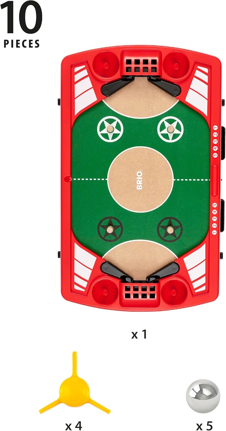 Detalle de BRIO 34019 Tischfußball-Flipper – Holzspielzeug für Kinder ab 6 Jahren