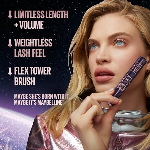Detalle de Maybelline Lash Sensational Sky High Washable Mascara Review: Buildable Volume & Length in Blackest Black
