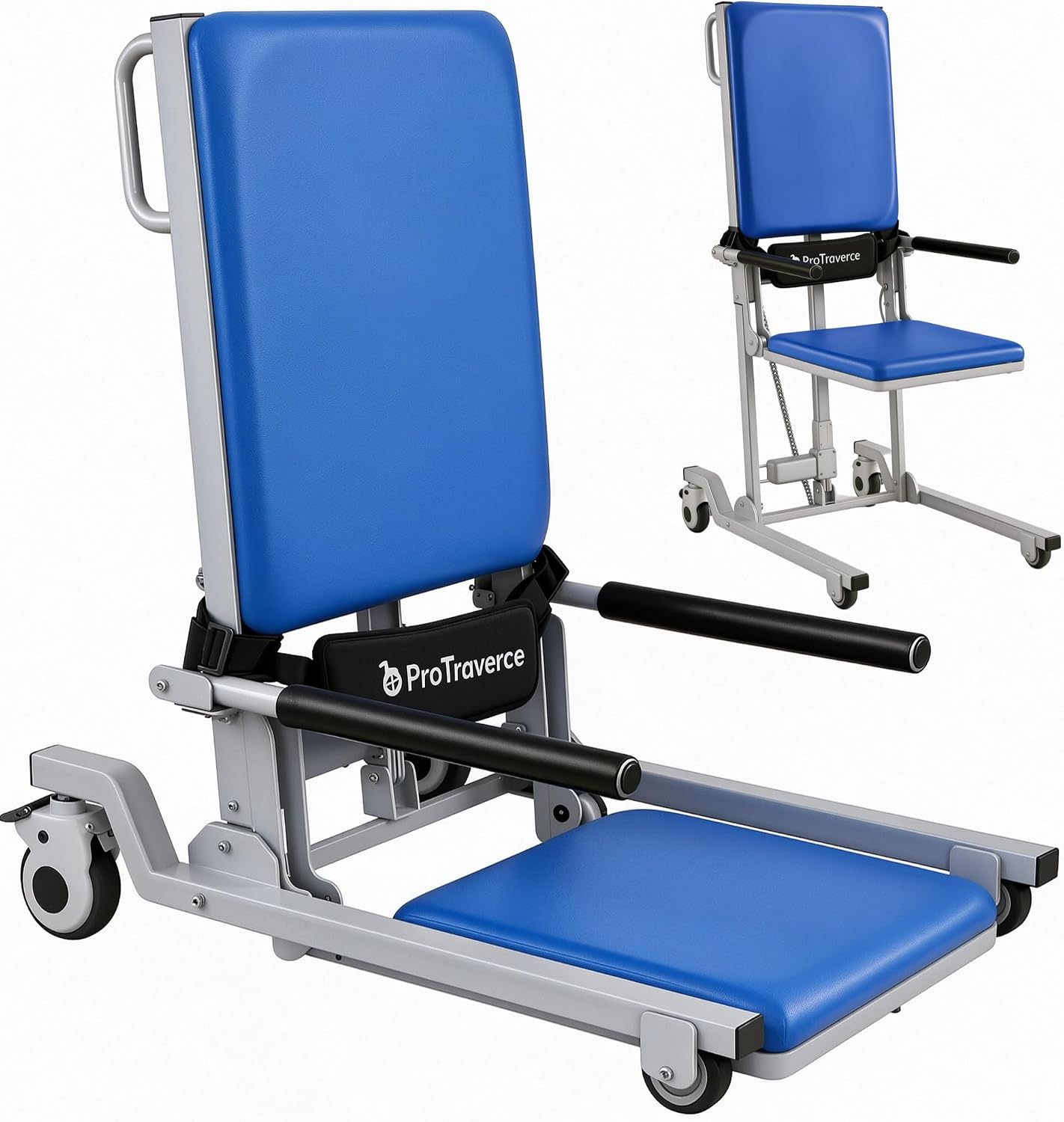 Detalle de ProTraverce SAL06 Sit to Stand Lift, Sky Blue, Acrylic Frame, 350 lb Recommendation