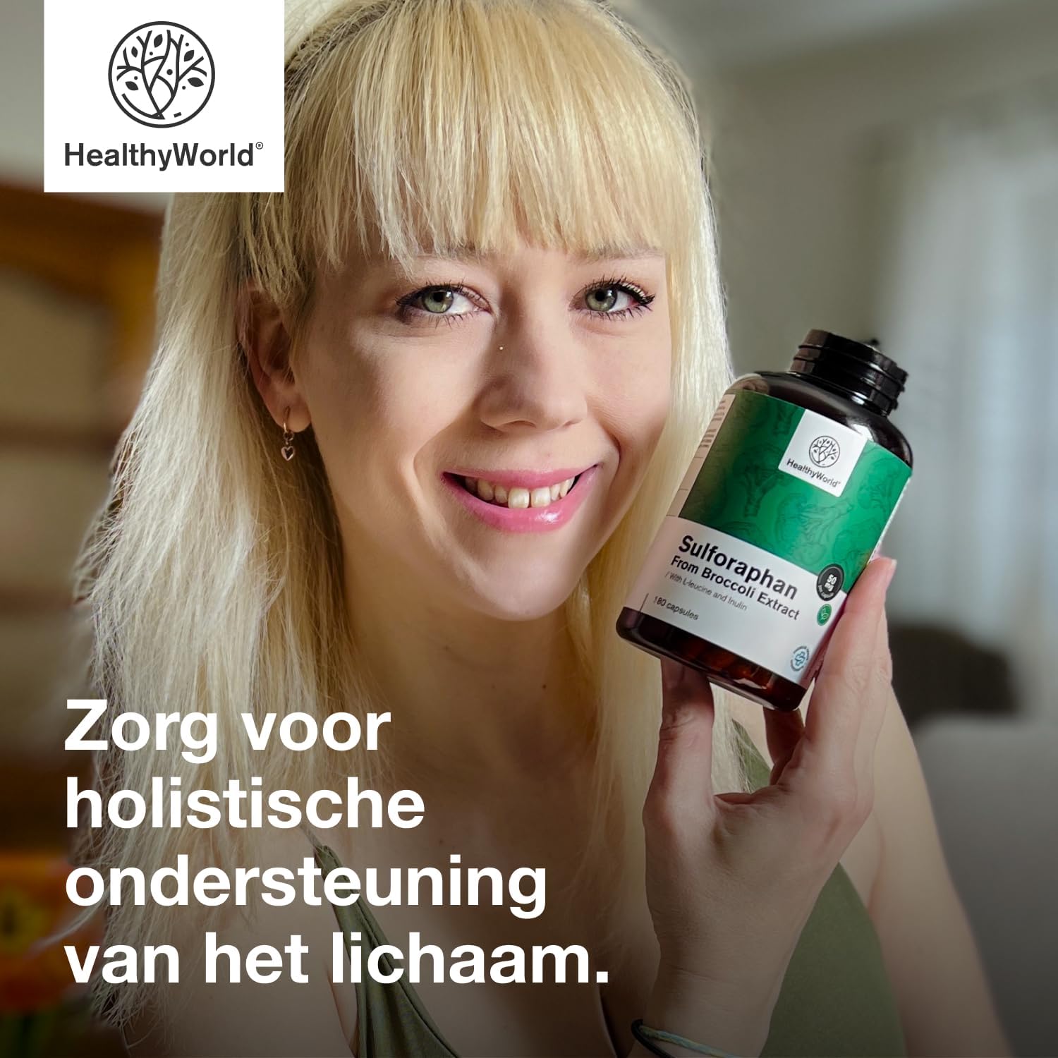 Thumbnail 5 de HealthyWorld Sulforafaan 50 mg capsules, 500 mg broccoliextract, 180 stuks