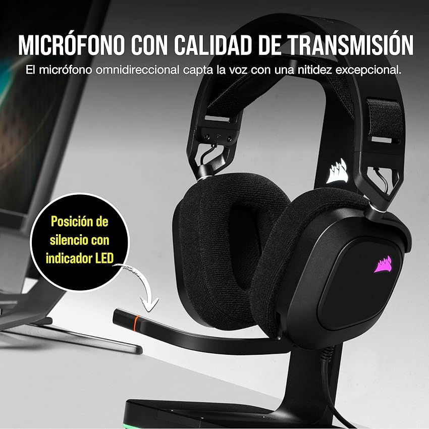 Thumbnail 2 de Corsair HS80 RGB Auriculares Gaming 7.1 con Micrófono