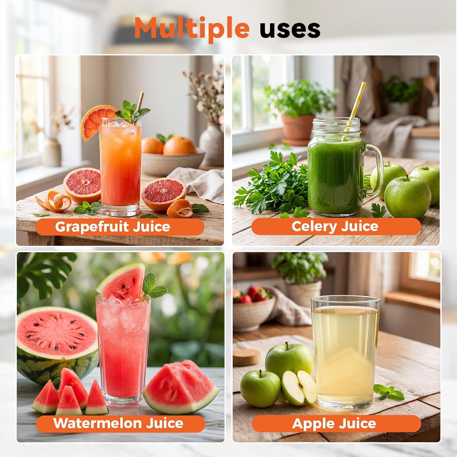 Thumbnail 6 de NEWBULIG Cold Press Juicer with 4.25-Inch Feed Chute
