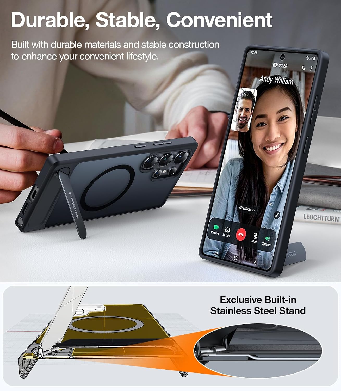Detalle 2 de TORRAS Strong Magnetic Stand for Samsung Galaxy S25 Ultra