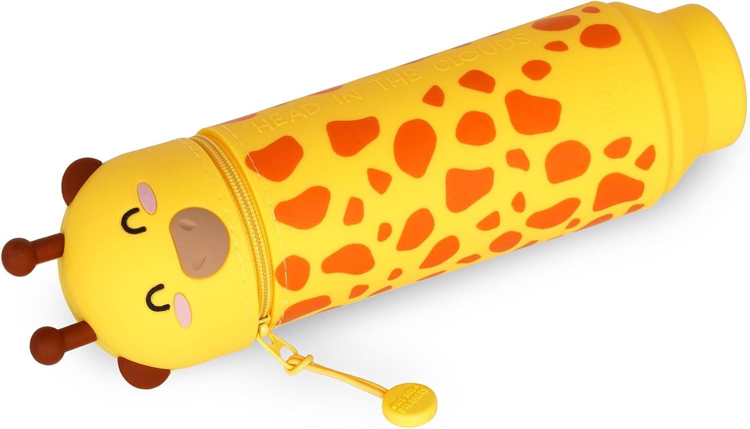 Detalle de Legami Kawaii 2-in-1-etui van zachte siliconen, giraffe, 18,5 cm